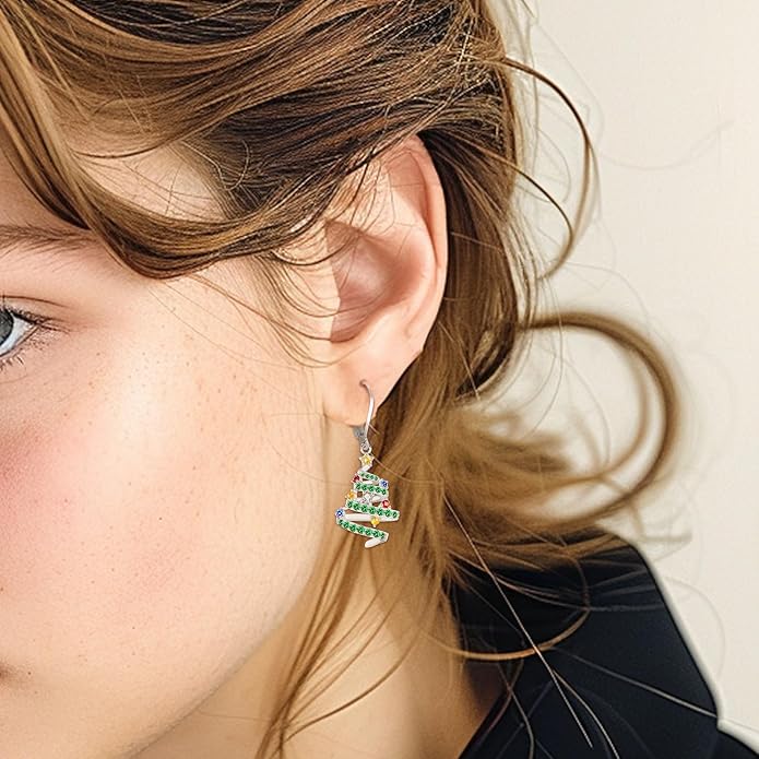 Black Cat/Turtle/Moonstone//Turquoise/Flower/Tree of Life Earrings Sterling Silver Cute Animal Leverback Dangle Earrings Jewelry Gifts