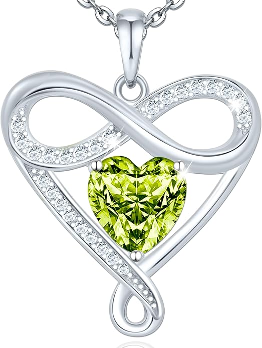 925 Sterling Silver Infinity Necklace - Exquisite Silver Jewelry for Women, Love Heart Necklace for Birthday, Anniversary, Valentine’s Day - Ideal Gift for Girlfriend, Wife, Mom, or Her