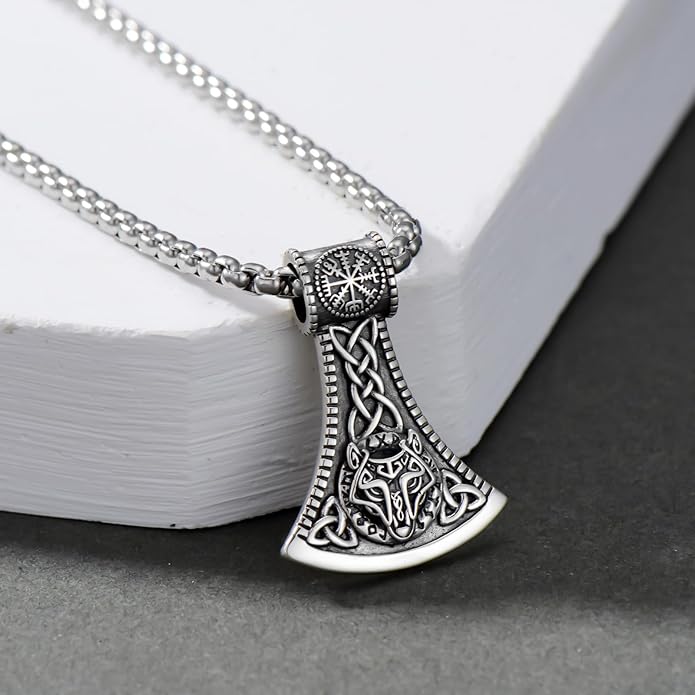 Suiknsn Arrowhead Necklace for Men Women 925 Sterling Silver Turquoise Malachite Celtic/Eye of Horus/Viking Arrow Pendant Amulet Jewelry Gifts Native American Necklace