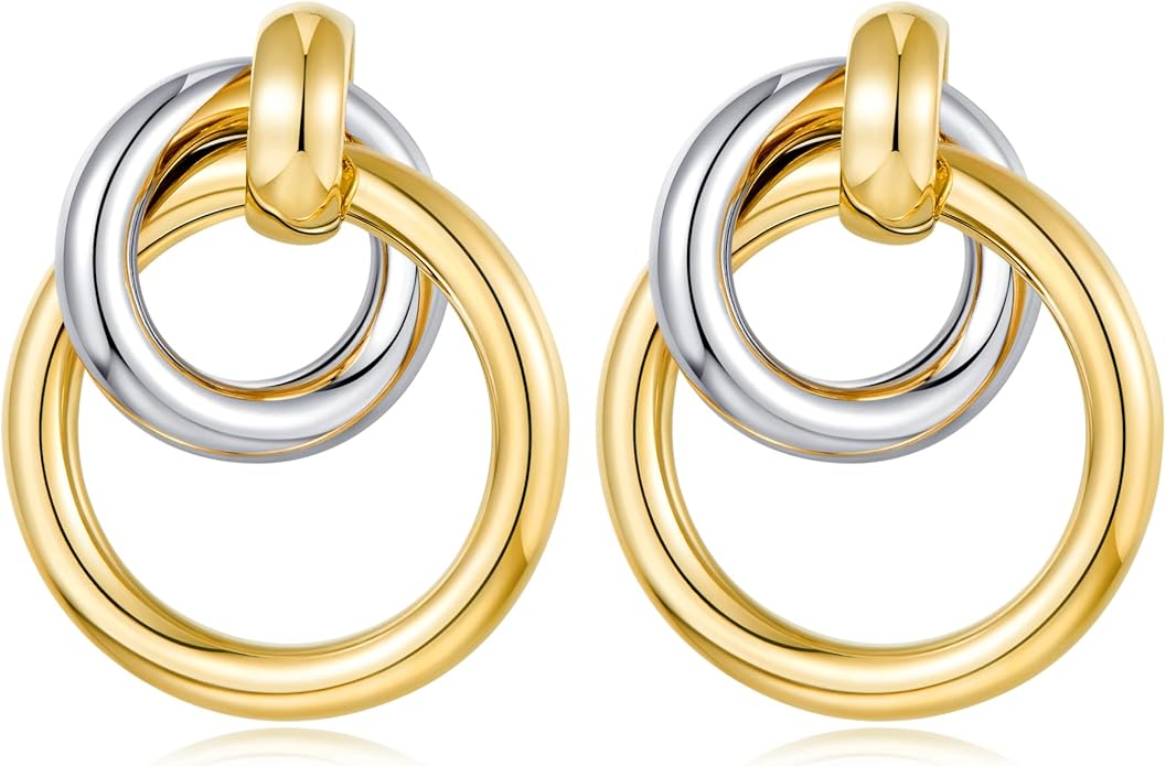 LILIE&WHITE Gold Chain Dangle Earrings - Women's Hypoallergenic Fashion Gift Earrings