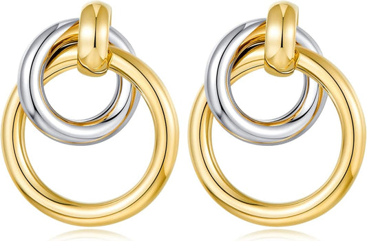 LILIE&WHITE Gold Chain Dangle Earrings - Women's Hypoallergenic Fashion Gift Earrings