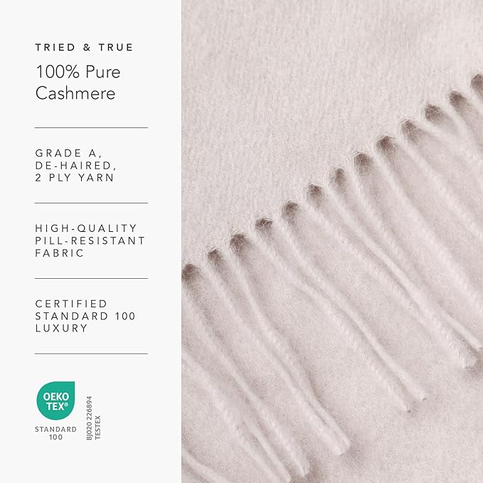 Fishers Finery Women's 100% Pure Cashmere Winter Scarf