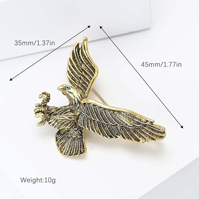 HETICA Vintage Animal Dragon Skull Wolf Crown Lion Brooch for Men Women Suit Tie Dress Lapel Pin Fashion Jewelry