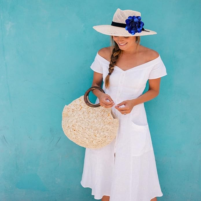 Women's Brooches 4pcs Rose Flower Hair Clip Flamenco Dancer Pin up Mexican Hair Flowers Clips Hairpin Brooch Tea Party Hats Headpieces