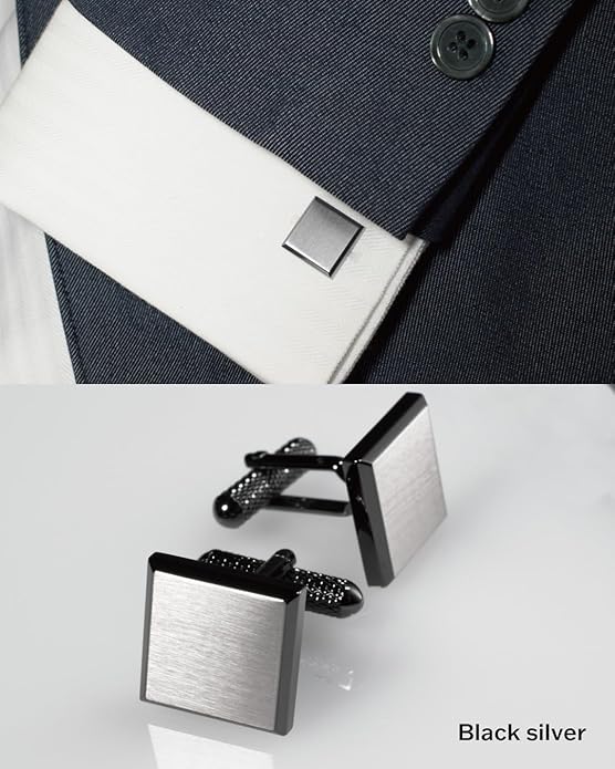 [TAVARAT] Cufflinks for Men cuff links mens Black Silver Light Gold Tps-166