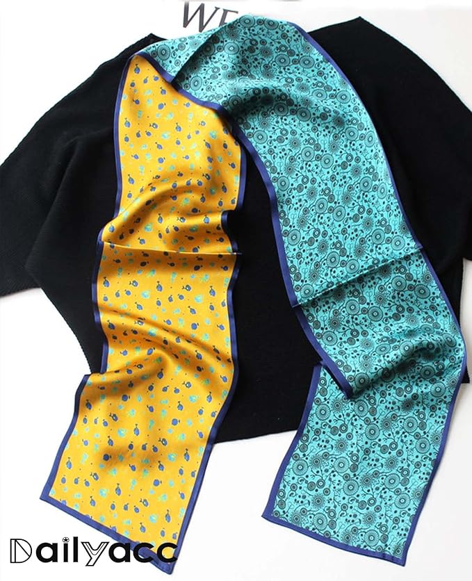 Dailyacc Hair Scarf for Women Fashion Silky Satin Headscarf Wrap Breathable Lightweight Neck Scarves For Handbag