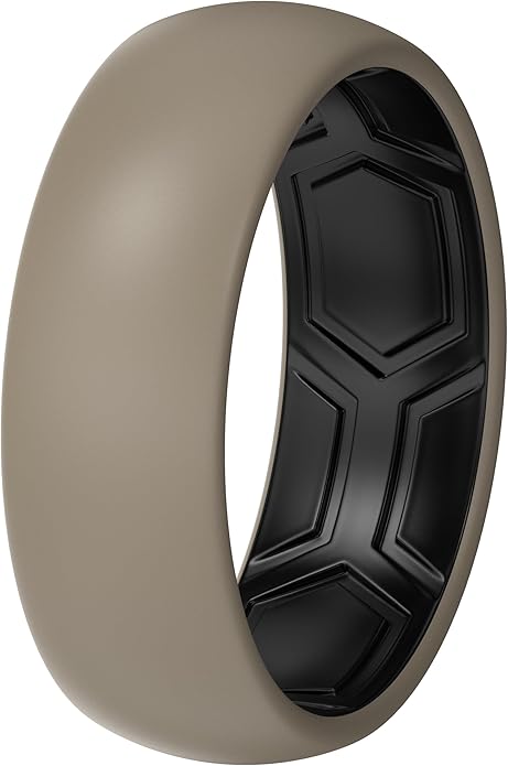ThunderFit Silicone Rings for Him and Her, Rubber Wedding Engagement Bands Unisex, 1.8mm Thick in 4mm & 8mm Widths