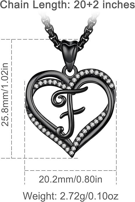 INFUSEU Unique Initial Necklaces for Women Girls Small Heart Letter Jewelry, Meaningful Personalized Gifts