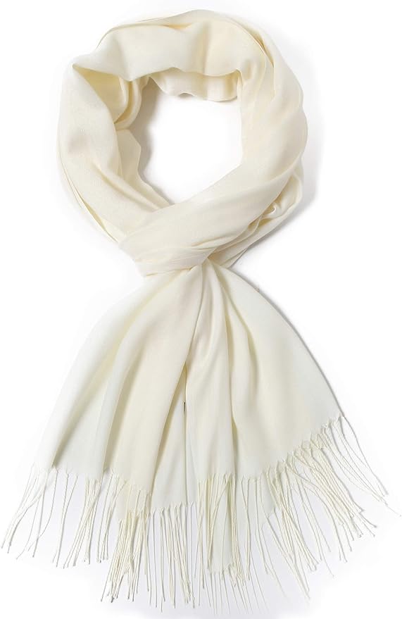 Cindy & Wendy Pashmina Shawls and Wraps Large Scarfs for Women Wedding Party Bridal Long Fashion Solid Shawl Wrap Fringes