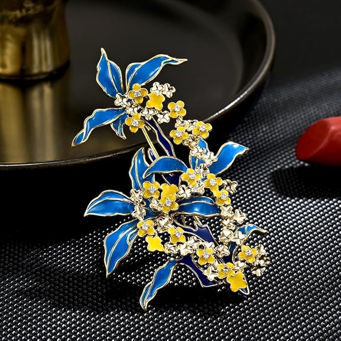 Flower Floral Brooch Pin Pearl Rhinestone Crystal Brooches Pins Scarf Brooch Clip Christmas Lapel Pin Dress Accessories for Women