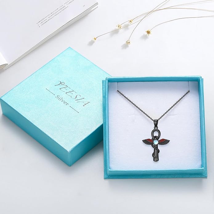 YEESIA Cross Necklace for Men Women 925 Sterling Silver Christian Pendant Religious Jewelry Gift for Men Women.