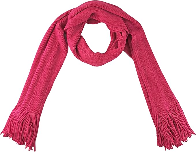 BRUCERIVER Women's Ultra Soft Knit Scarf & Glove Set Touchscreen Function Cable Design