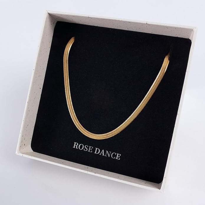 ROSEDANCE Heart Necklace for Women, 14K Gold Plated Dainty Heart Necklace, Tiny Love Symbol Pendant Choker, Minimalist Dainty Jewelry Gift, Valentines Day Anniversary Birthday