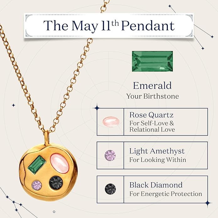 Birthdate 14k Gold Necklace for Women - 16-20in Adjustable 14 Karat Gold Chain with Lobster Clasp - Cadenas de Oro 14k Puro Para Mujer, Ladies Jewelry Birthstone