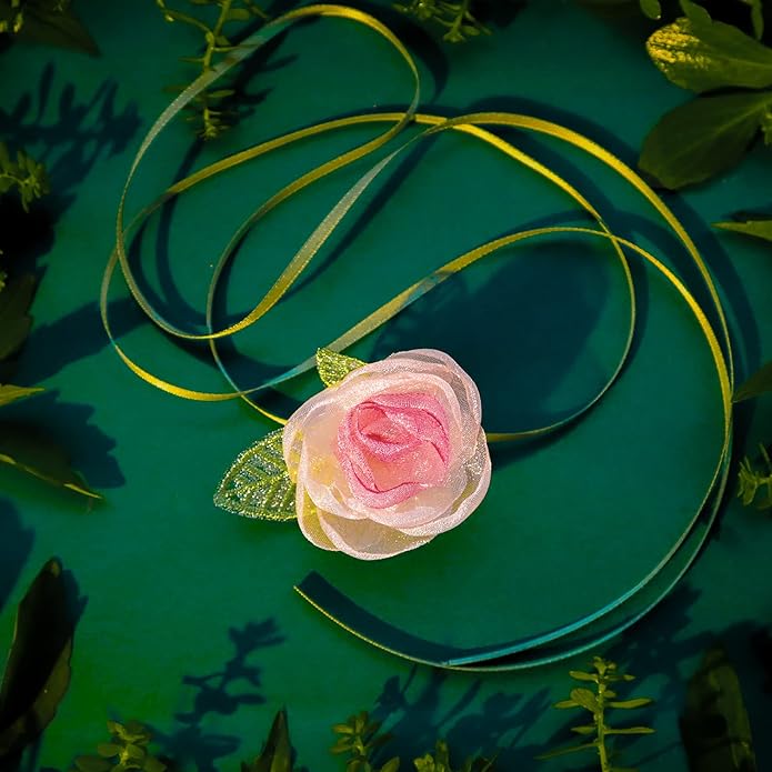 Black Choker Camellia Flower Lace-up Necklace For Women