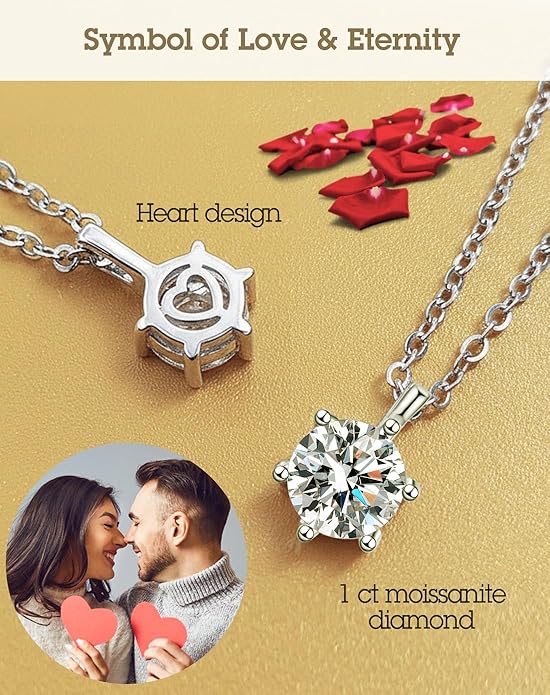 Mothers Day Gifts, Mom Gifts from Daughter Son, Necklace for Mom, Silver Necklace Gifts with Rose Flower for Grandma Daughter Girlfriend and Wife on Birthday Anniversary