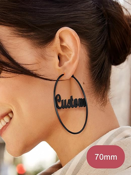 FOCALOOK 14K Gold Plated Lightweight Large Hoops| 2mm Thin Hoop Earrings for Women 30/40/50/70/100mm