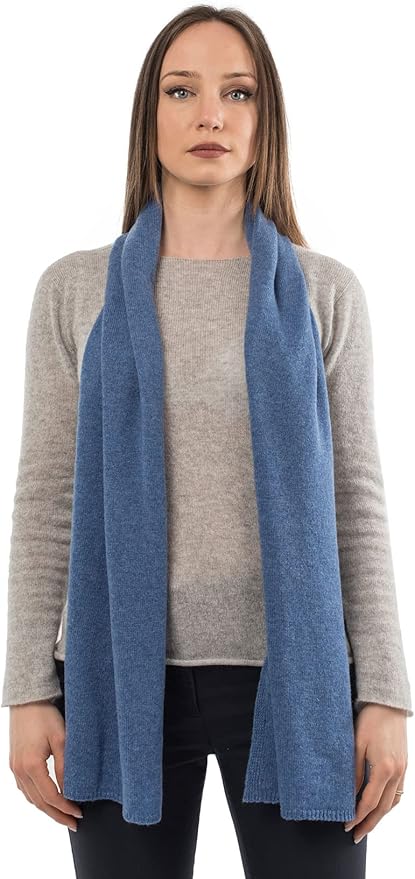 Dalle Piane Cashmere - 100% Cashmere Classic Scarf - Made in Italy - Neck Warmer (12" x 63") - Luxury Gift