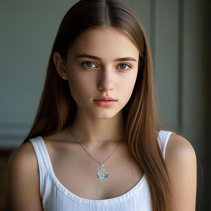 TOUPOP Birthday Gifts for Women 925 Sterling Silver Tree of Life Year Old Necklace Circle Crystal Jewelry Christmas Gifts for Her Wife Mom Mother Grandma Grandmother