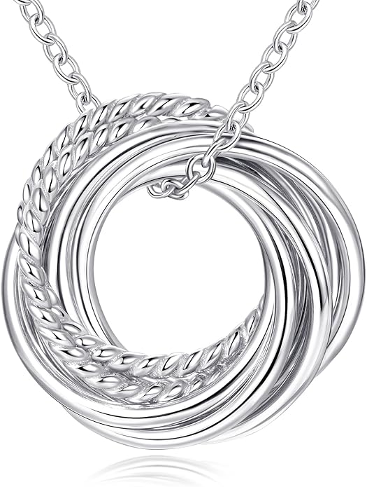 Birthday Gifts for Women Sterling Silver 30th 40th 50th 60th 70th 80th 90th Birthday Necklace For Her 3 4 5 6 7 8 9 Decade Jewelry 30 40 50 60 70 80 90 Years Old