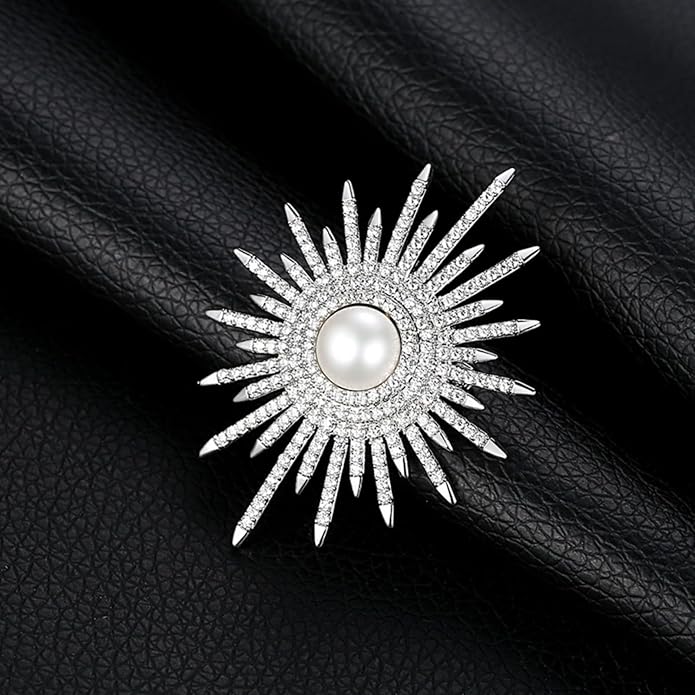 Sunflower Brooch Pins Sunflower Pearl Brooch for Women Sunflower Rhinestone Brooches Pins Flower Broochs Pins Pearl Pines for Clothes Lapel Badge Brooches Pines for Lanyards Backpacks Clothes Hats Jackets