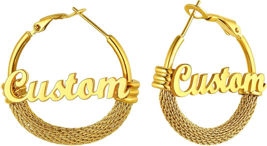 PROSTEEL 30/40/60/80/100mm Chunky Hoop Earrings For Women Gold Plated/Black Stainless Steel Hoops Earrings Statement Jewelry