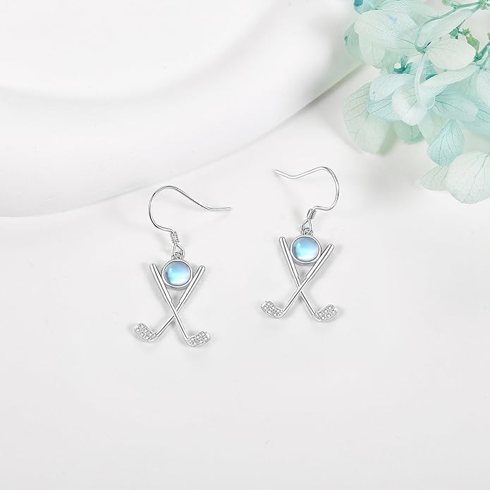Pickleball/Tennis/Soccer/Volleyball/Golf/Hockey/Basketball Earrings for Women 925 Sterling Sliver Sports Ball Earrings Pickle Ball Dangle Earrings Pickleball Jewelry Gifts for Women Lover