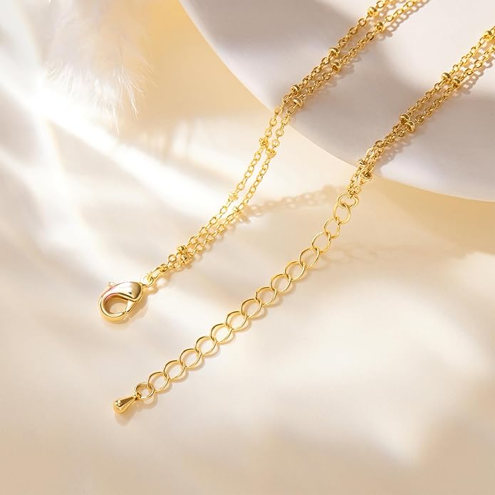 Sterling Silver Anklet Bracelets for Women Waterproof, 925 Sliver Plated CZ & Heart Charm Dainty Layer Anklets for Women Trendy, Simple Chain Anklets Set Gifts for Women, Jewelry Gifts for Her Women Mom Wife Girlfriend