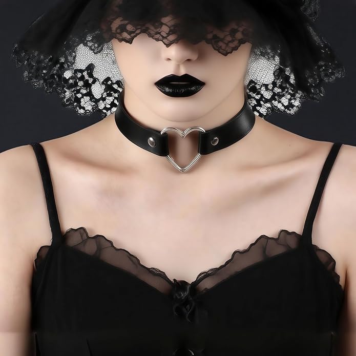 Gothic Choker Necklace for Women 6pcs Black Lace Chokers Set Punk Goth Jewelry Clothes Accessories