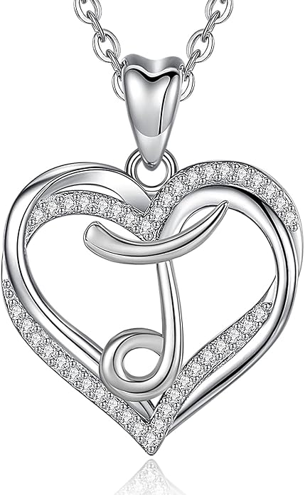INFUSEU Unique Initial Necklaces for Women Girls Small Heart Letter Jewelry, Meaningful Personalized Gifts