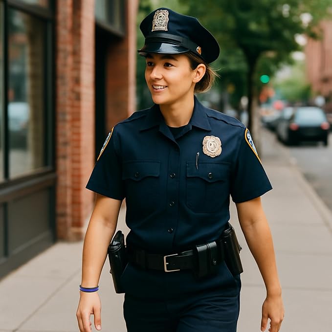 Reminderband Thin Blue Line Bracelet – Silicone Rubber Wristband for Men & Women Blue Silicone Bracelet for Police Graduation Gifts, Retirement, Events, Awareness