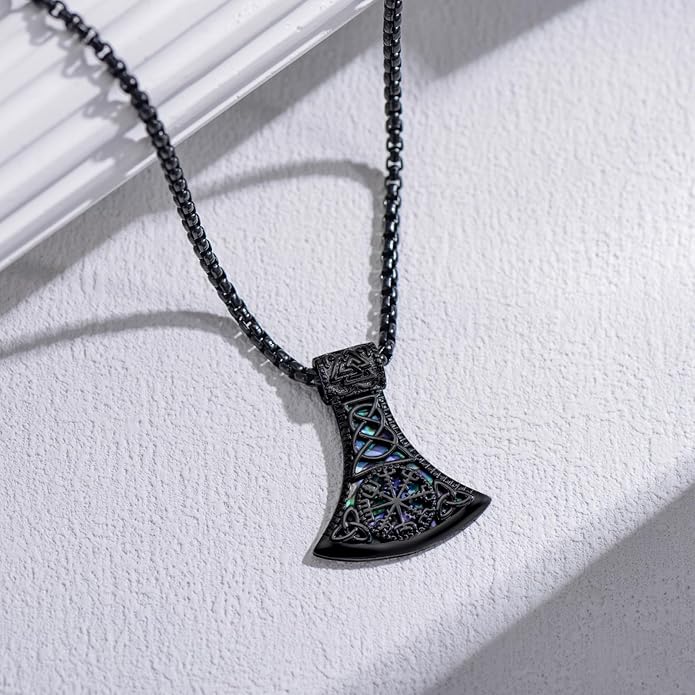 KoyeKei Viking Necklace for Men 925 Sterling Silver Viking Norse Pagan Jewelry Gifts for Women