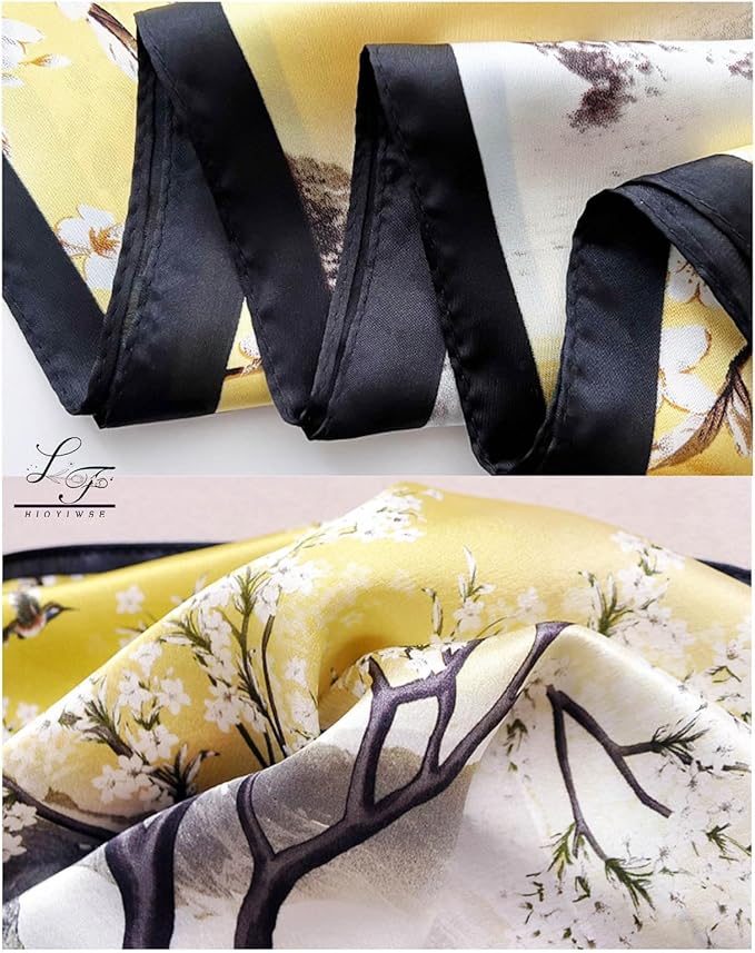 Hioyiwse Satin Bandanas Head Scarf For Women Hair Scarves Accessories Lightweight Fashion Wrap Neck Silk Sleeping Headscarf