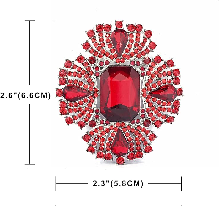 YOQUCOL Vintage Austrian Crystal Rhinestone Flowers Shaped Brooch Pin for Women Girls Lapel Pin for Sweater,Coat Dress Accessories