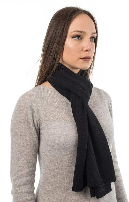 Dalle Piane Cashmere - 100% Cashmere Classic Scarf - Made in Italy - Neck Warmer (12" x 63") - Luxury Gift