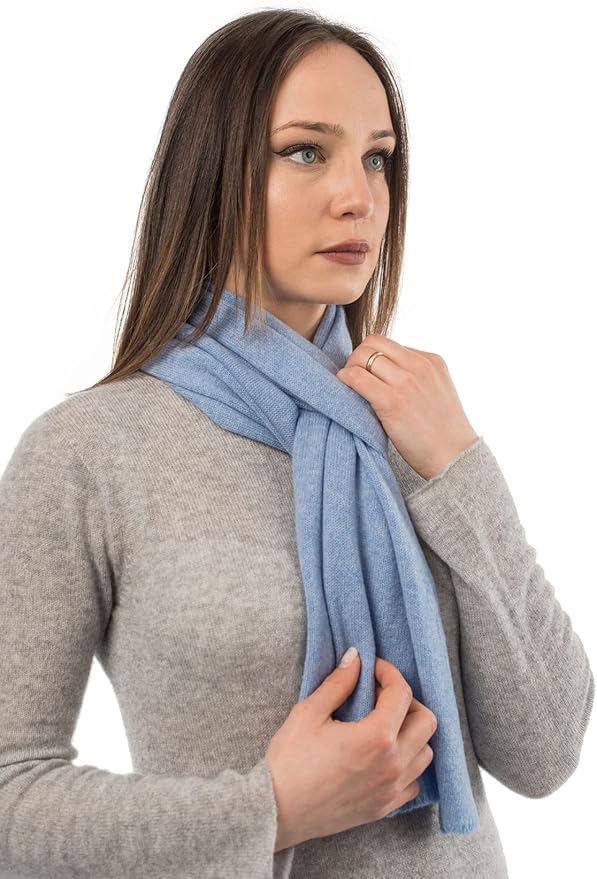 Dalle Piane Cashmere - 100% Cashmere Classic Scarf - Made in Italy - Neck Warmer (12" x 63") - Luxury Gift