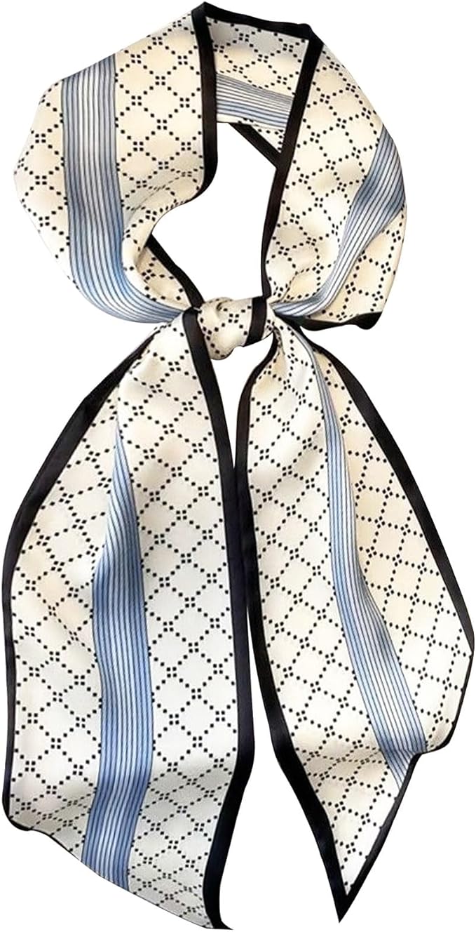 Hioyiwse Head Scarf Hair Neck Scarves For Women Purse Bag Scarfs For Handbags Silky Long Thin Satin Headscarf Fashion