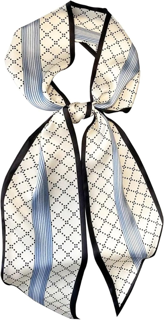 Hioyiwse Head Scarf Hair Neck Scarves For Women Purse Bag Scarfs For Handbags Silky Long Thin Satin Headscarf Fashion