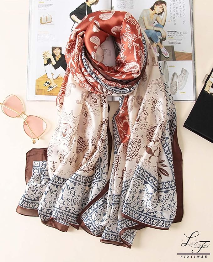 Hioyiwse Shawl Scarf For Women Lightweight Scarves Floral Pattern Formal Evening Dressesformal Shawl Summer Wraps
