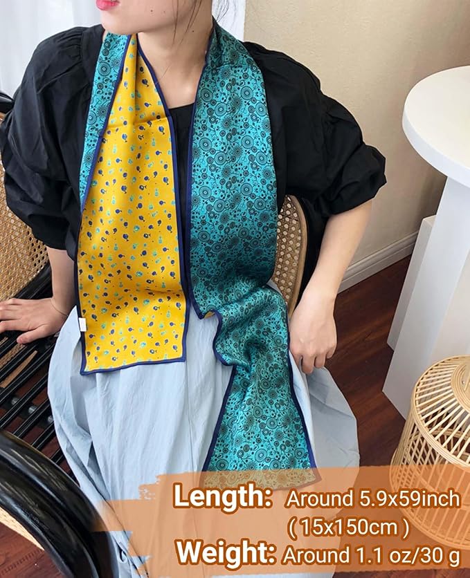 Dailyacc Hair Scarf for Women Fashion Silky Satin Headscarf Wrap Breathable Lightweight Neck Scarves For Handbag