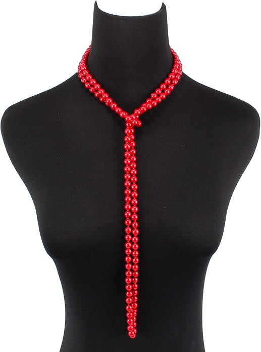 Fashion Faux Pearls Pendants 1920s Beads Cluster Long Pearl Necklace for Costume Party Jewelry 55"