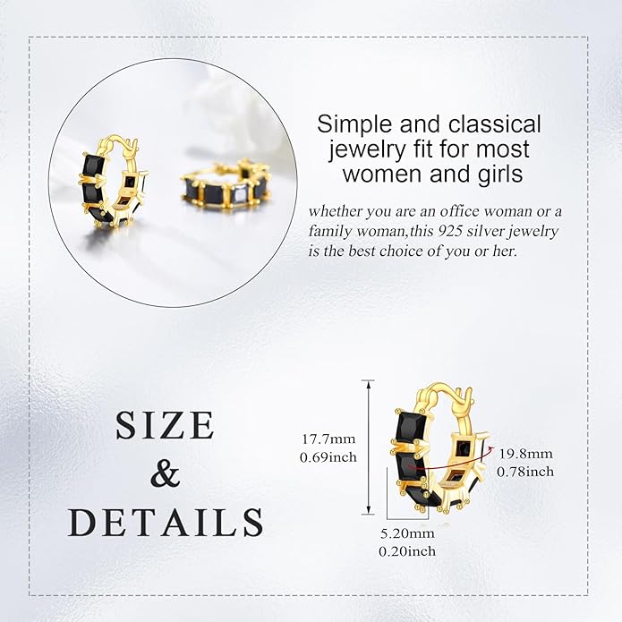 Sterling Silver Hoop Earrings Small Hoop Sun/Leaf/Triangle Huggie Earrings for Women Hypoallergenic