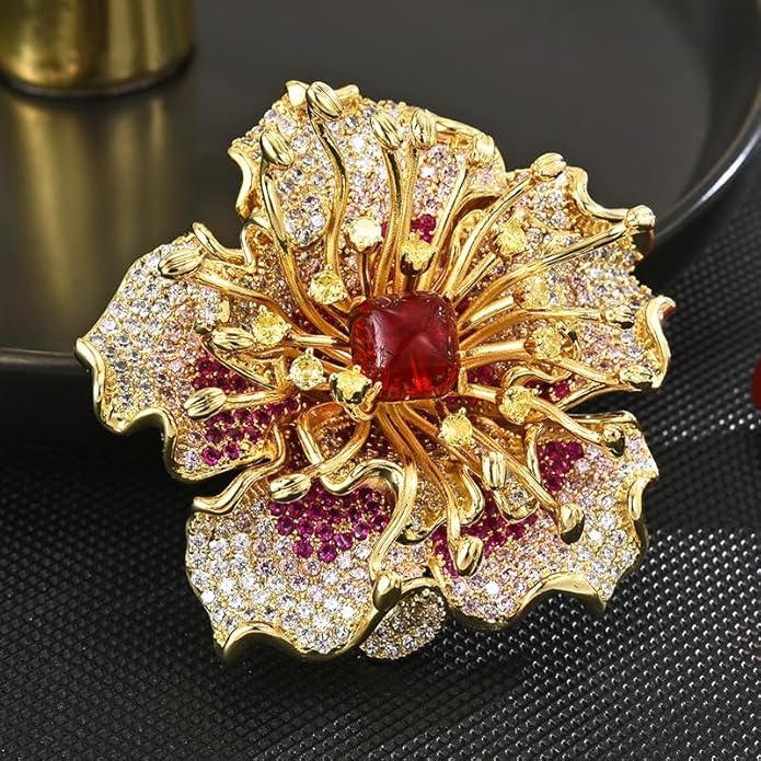 AILONMEI Brooch Pins For Women Fashion, Flower Brooches Jewelry For Women Floral Series Brooches And Pins Designer Lady's Costume