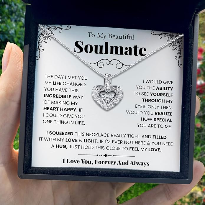 TRYNDI To My Wife Necklace from Husband - Soulmate, Girlfriend, Fiance Gift for Anniversary, Birthday, Christmas, Valentine's Day, Mother's Day - Romantic Wife Christmas Gift ideas