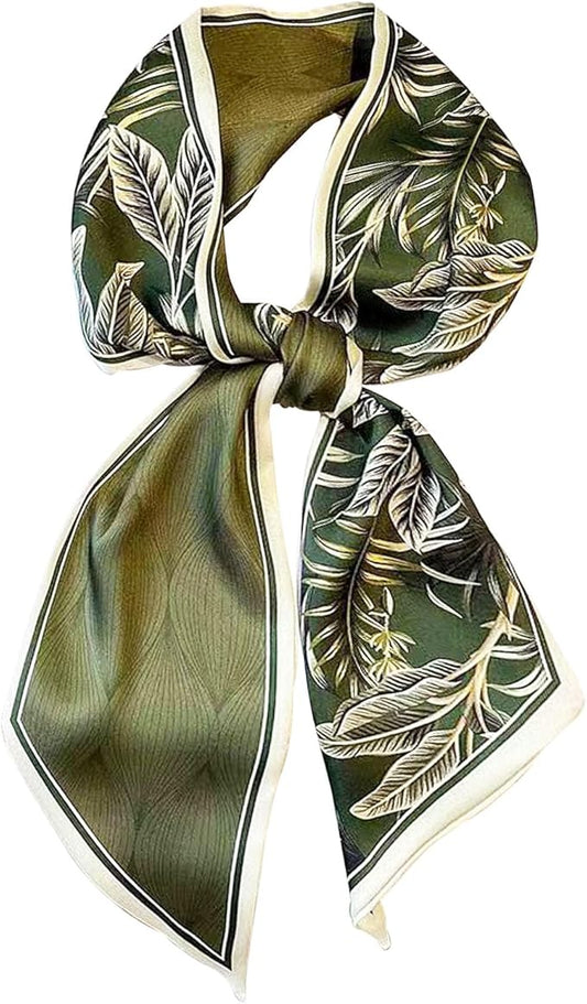 Hioyiwse Head Scarf Hair Neck Scarves For Women Purse Bag Scarfs For Handbags Silky Long Thin Satin Headscarf Fashion