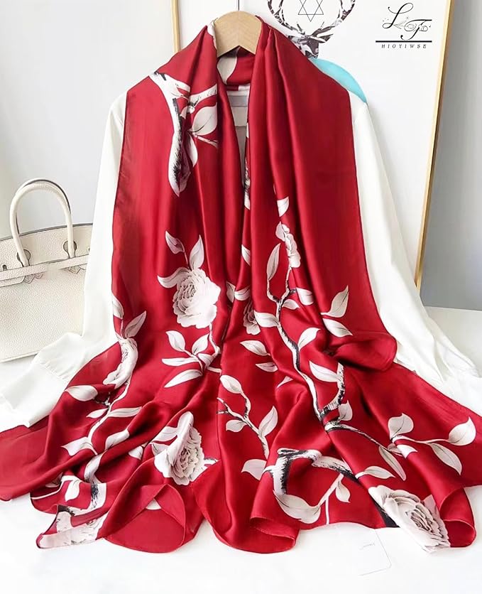 Hioyiwse Shawl Scarf For Women Lightweight Scarves Floral Pattern Formal Evening Dressesformal Shawl Summer Wraps
