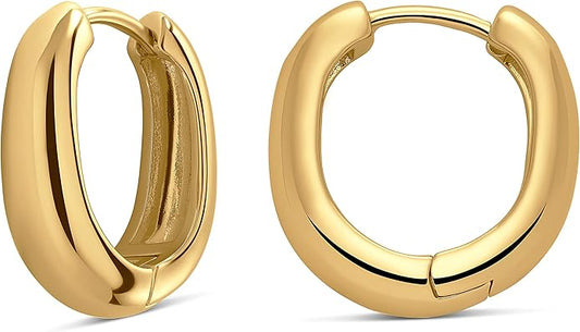 MILLA 14k Gold Huggie Earrings or Sterling Silver Huggie Earrings for Women Multipack & Individuals - Ear Huggers Earrings for Women Trendy Y2K Earrings, Preppy Earrings - Lightweight & Hypoallergenic