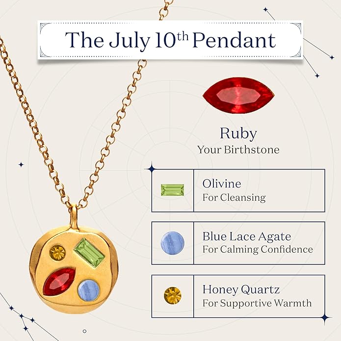 Birthdate 14k Gold Necklace for Women - 16-20in Adjustable 14 Karat Gold Chain with Lobster Clasp - Cadenas de Oro 14k Puro Para Mujer, Ladies Jewelry Birthstone