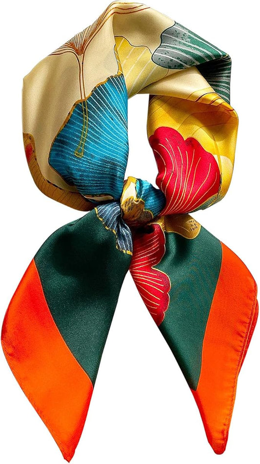 Hioyiwse Satin Bandanas Head Scarf For Women Hair Scarves Accessories Lightweight Fashion Wrap Neck Silk Sleeping Headscarf