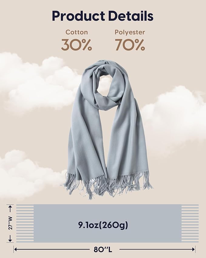 maamgic Women's Winter Scarf Soft Warm Scarf for Women Cozy Shawl Wraps for Women Lightweight Pashmina Style Wrap